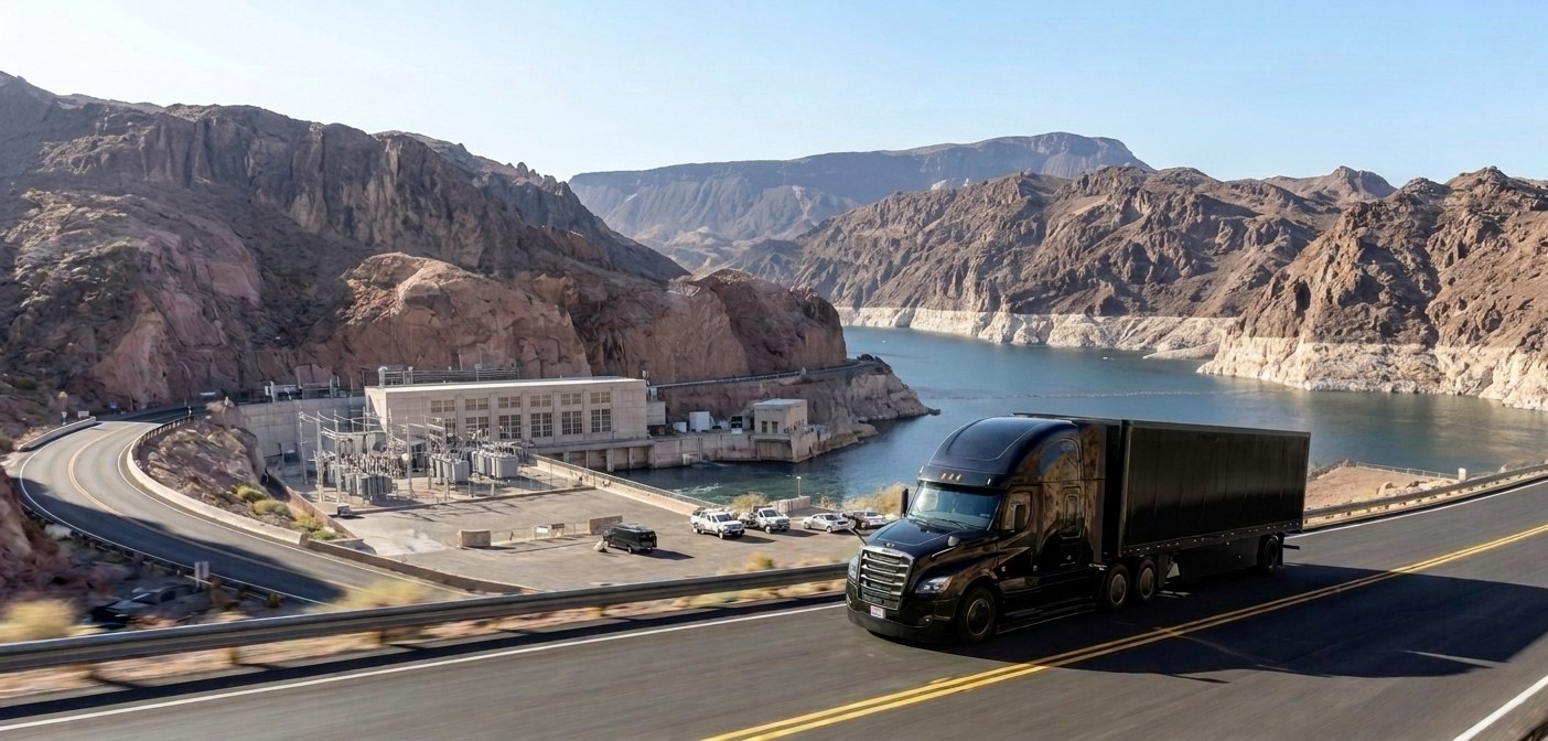 R&B Freight truck on the road